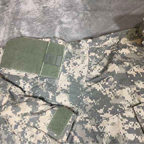 Camo Field Jacket Men’s Large Long US Army Digital Outdoors Military ACU Ripstop - Picture 7 of 13